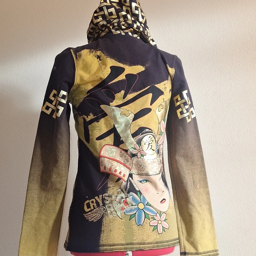 Crystal Rock Women's Multicolor Hooded Jacket Size XS - Picture 5 of 14